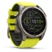 Garmin Fenix 8 - 51 мм Solar Sapphire Titanium с желтым ремешком