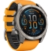Garmin Fenix 8 - 51 mm Amoled Sapphire Titanium с оранжевым браслетом