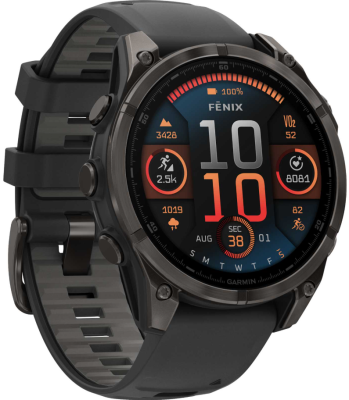 Garmin Fenix 8 - 47 мм Amoled Sapphire Titanium черные