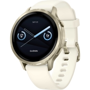 Garmin Venu 4 – 41 mm Lunar Gold with Bone Silicone Band