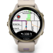Garmin Forerunner 970 – Soft Gold Titanium with French Gray Case and French Gray/Translucent Indigo Band